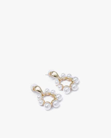  CECI - Khuyên tai nữ khoen tròn ngọc trai sang trọng 