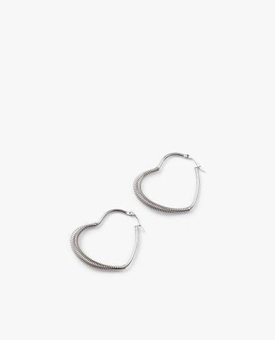  CECI - Khuyên tai nữ hình trái tim phối lò xo độc đáo 