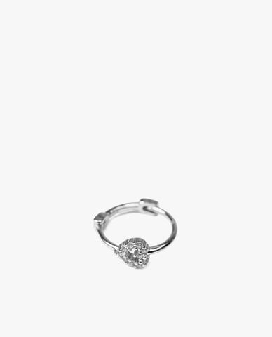  CECI - Khuyên tai nữ đơn khoen tròn phối hình trái tim nhỏ 