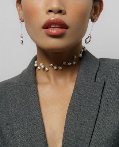  CECI - Khuyên tai nữ khoen tròn dáng thả thời trang 