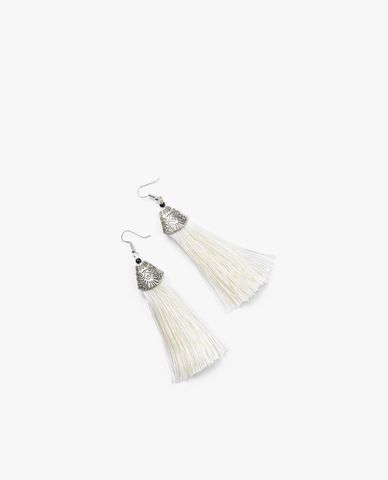  CECI - Khuyên tai nữ dạng thả tua rua thời trang 