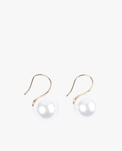  CECI - Khuyên tai nữ dáng móc phối ngọc trai nổi bật 