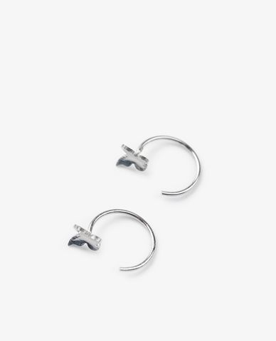  CECI - Khuyên tai nữ tròn dáng hở phối hình cánh bướm thanh lịch 