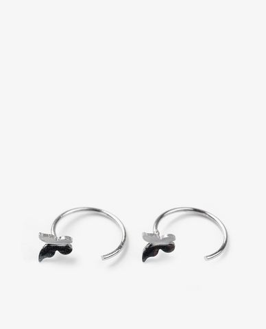  CECI - Khuyên tai nữ tròn dáng hở phối hình cánh bướm thanh lịch 