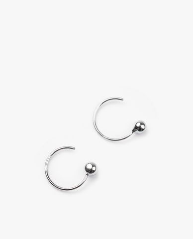  CECI - Khuyên tai nữ tròn dáng hở phối hình cầu cá tính 