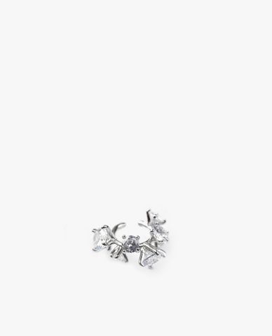  CECI - Khuyên tai nữ treo vành phối đá lấp lánh 