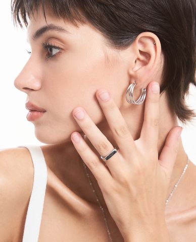  CECI - Set 5 khuyên tai nữ khoen tròn dáng hở 