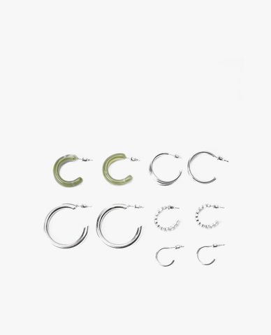  CECI - Set 5 khuyên tai nữ khoen tròn dáng hở 