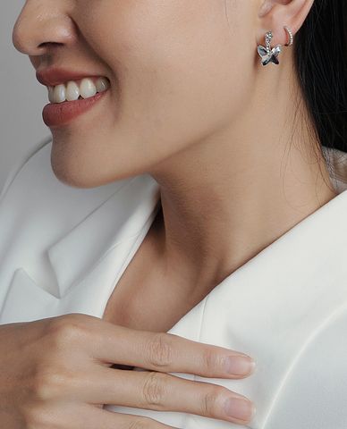  CECI - Khuyên tai nữ dạng xoắn hình cánh bướm nữ tính 