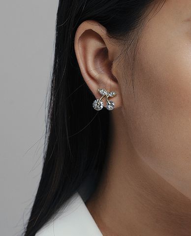  CECI - Khuyên tai nữ hình chiếc nơ đính đá sang trọng 
