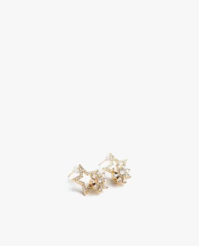  CECI - Khuyên tai nữ hình ngôi sao đính đá lấp lánh 