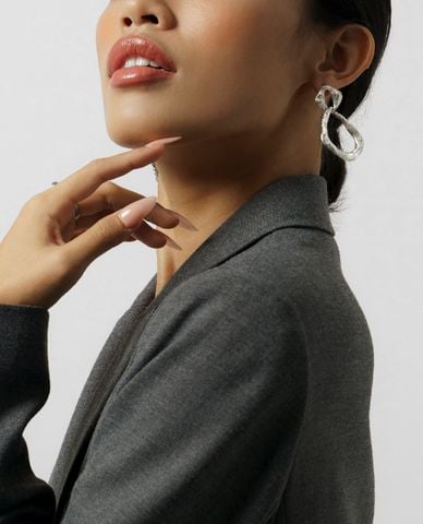  CECI - Khuyên tai nữ dáng thả phối khoen tròn thời trang 