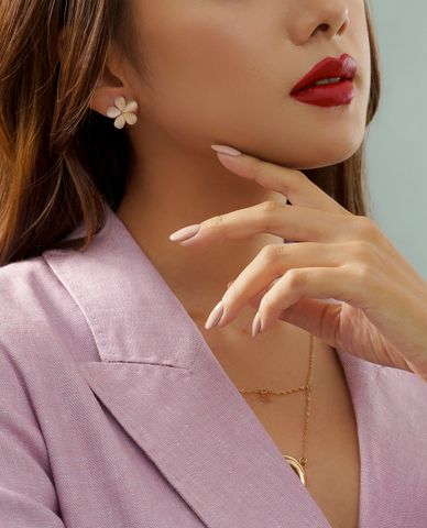  CECI - Khuyên tai nữ hình bông hoa nữ tính 