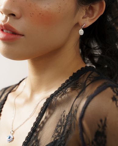  CECI - Khuyên tai nữ khoen tròn dạng thả độc đáo 