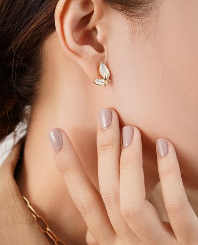  CECI - Khuyên tai nữ xỏ lỗ thiết kế cánh bướm thanh lịch 