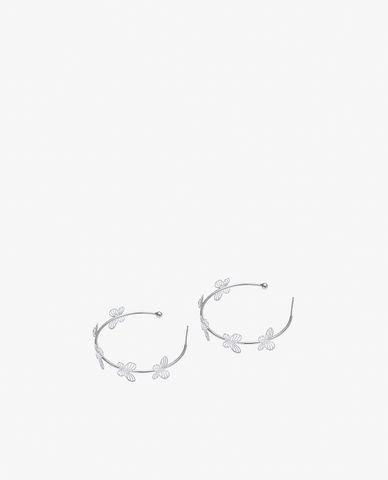  CECI - Khuyên tai nữ khoen tròn lớn phối hình cánh bướm xinh xắn 