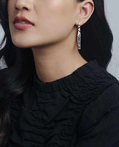  CECI - Khuyên tai nữ khoen vuông to bản thời trang 