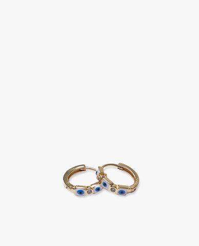  CECI - Khuyên tai nữ khoen tròn đính đá thời trang 