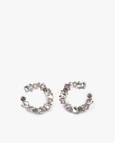  CECI - Khuyên tai nữ dạng hở thiết kế đính đá độc đáo 