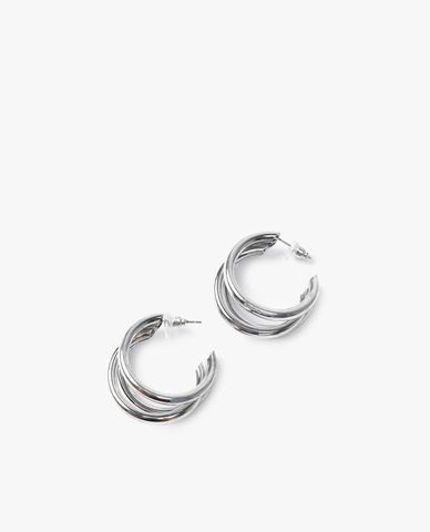  CECI - Khuyên tai nữ phom tròn dáng hở thời trang 