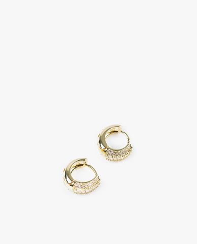  CECI - Khuyên tai nữ khoen tròn đính đá sang trọng 