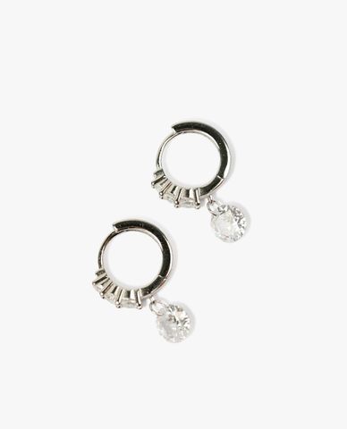  CECI - Khuyên tai dạng tròn đính đá trẻ trung 