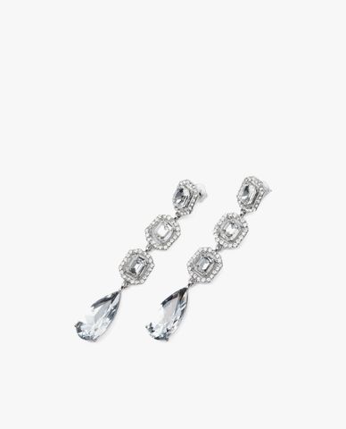  CECI - Khuyên tai nữ dáng thả đính đá sang trọng 