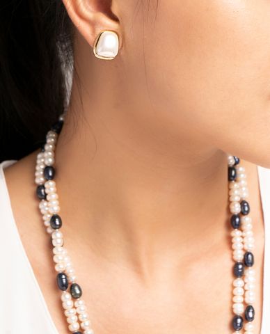  CECI - Khuyên tai nữ phom vuông hiện đại 