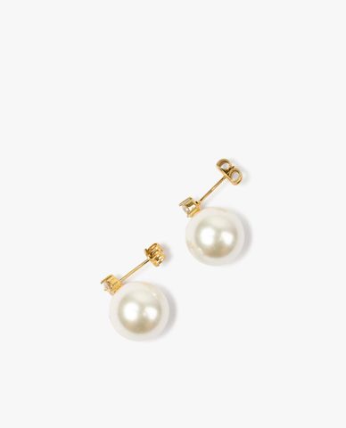  CECI - Khuyên tai dáng xỏ đính đá phối ngọc trai sang trọng 