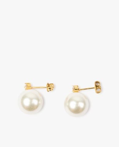  CECI - Khuyên tai dáng xỏ đính đá phối ngọc trai sang trọng 