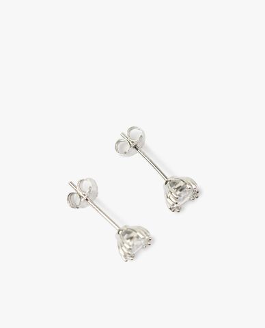  CECI - Khuyên tai dáng xỏ đính đá tinh tế 