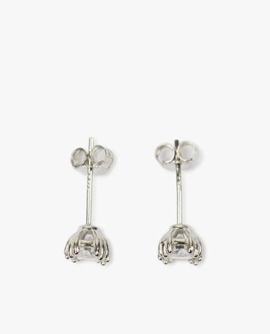  CECI - Khuyên tai dáng xỏ đính đá tinh tế 