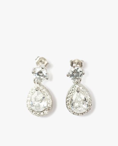  CECI - Khuyên tai dáng xỏ phối đá treo dịu dàng 