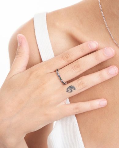  CECI - Nhẫn nữ dáng hở đính đá nhiều màu 