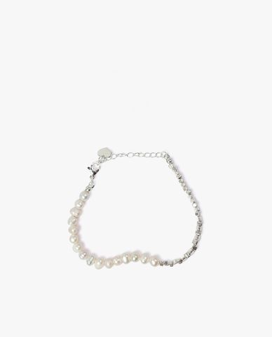  CECI - Vòng đeo tay nữ mắt xích phối hạt vuông và ngọc trai thanh lịch 