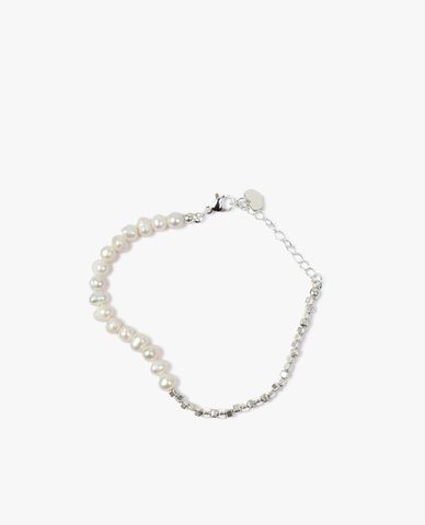  CECI - Vòng đeo tay nữ mắt xích phối hạt vuông và ngọc trai thanh lịch 