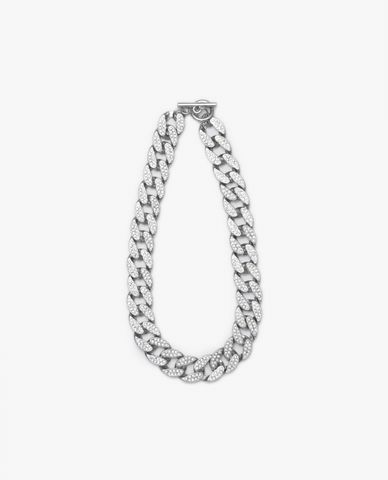  CECI - Vòng cổ nữ mắc xích bản lớn đính đá sang trọng 