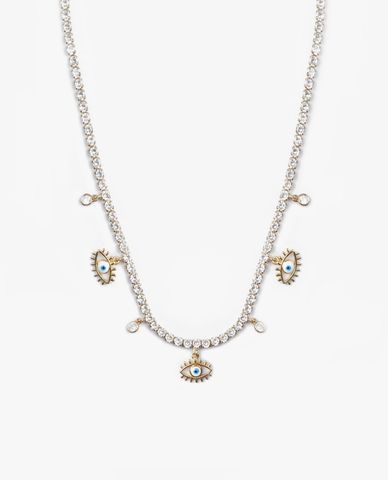  CECI - Vòng cổ nữ đính đá phối hình mắt độc đáo 