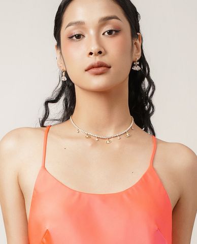  CECI - Vòng cổ nữ đính đá phối hình mắt độc đáo 