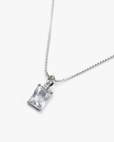  CECI - Vòng cổ nữ sợi mảnh phối mặt đá chữ nhật thời trang 