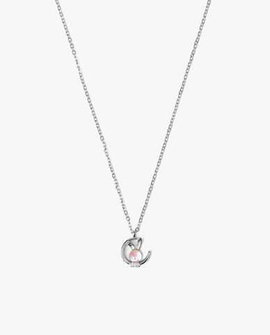  CECI - Vòng cổ nữ mắt xích phối mặt hình trăng khuyết 