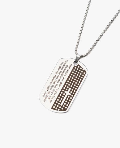  CECI - Vòng cổ nữ dây kim loại nhỏ phối mặt khắc chữ cá tính 