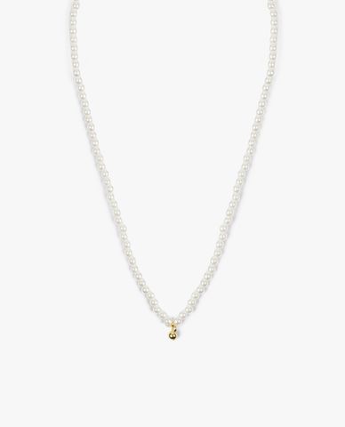  CECI - Vòng cổ ngọc trai phối mặt hạt màu vàng lấp lánh 