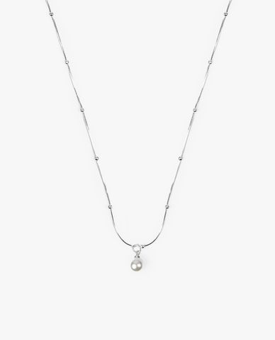  CECI - Vòng cổ bản mảnh phối ngọc trai tinh tế 