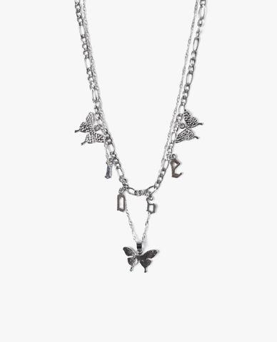  CECI - Vòng cổ nữ hai tầng phối mặt cánh bướm 