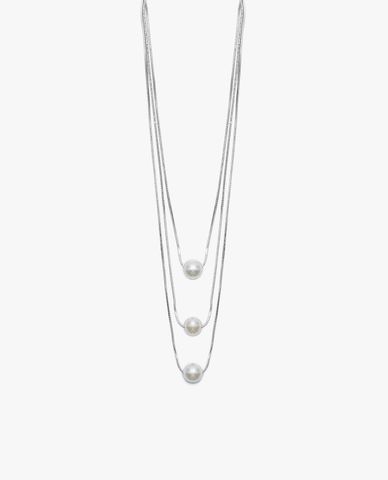  CECI - Vòng cổ nữ 3 tầng mặt ngọc trai sang trọng 