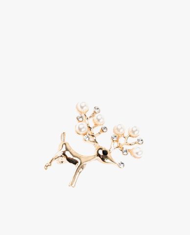  CECI - Ghim cài áo nữ hình tuần lộc đính đá 