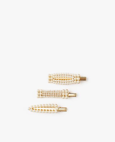  CECI - Pack 3 kẹp tóc nữ ngọc trai sang trọng 