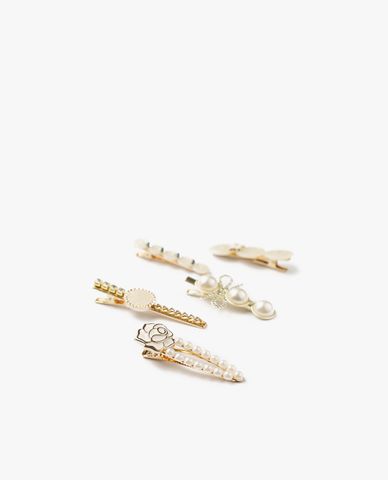  CECI - Pack 5 kẹp tóc nữ đính ngọc trai sang trọng 