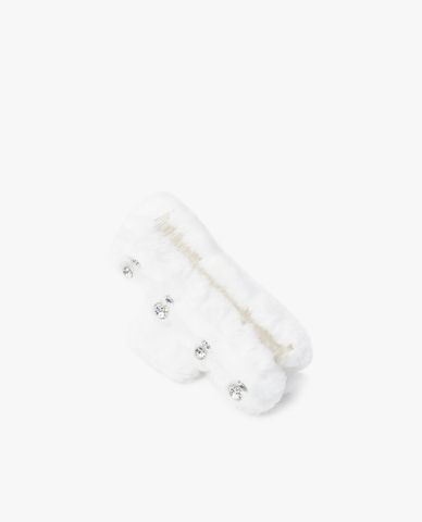  CECI - Kẹp tóc nữ càng cua phối lông đính đá sang trọng 